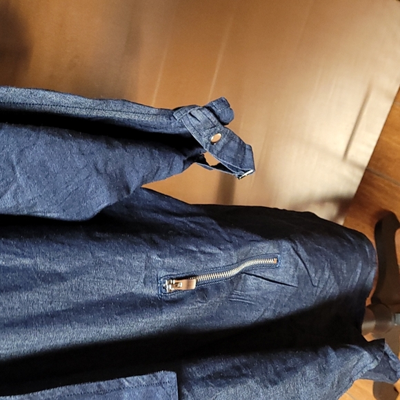 Chambray Draped Wrap - Picture 2 of 11